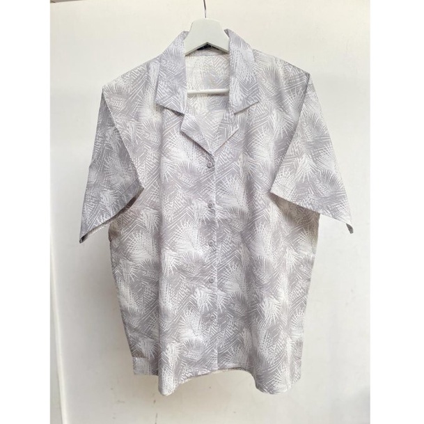 KEMEJA CEWEK NYMPH | GREY MOTIF NELLA