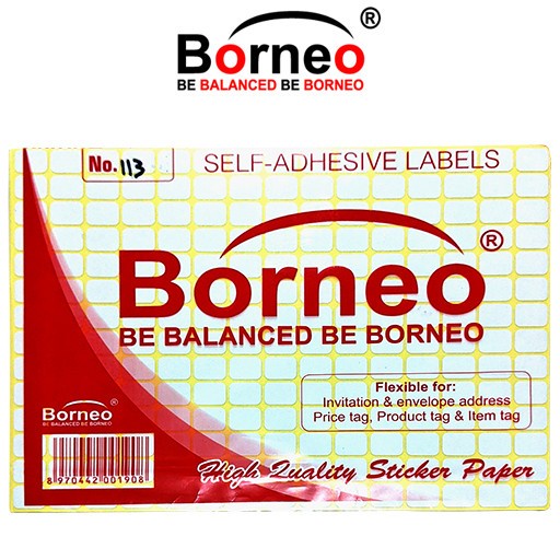 

LABEL HARGA BORNEO 113 / LABEL / STICKER / STIKER