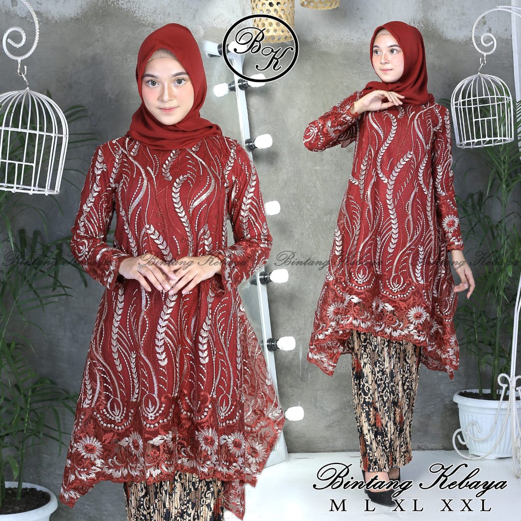 PROMO SET TUNIK BORDIR TIMBUL / SET TUNIK TULLE BORDIR