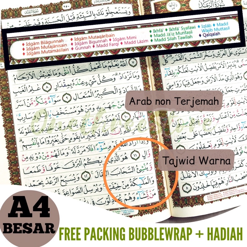 30Juz AlQuran NON Terjemah Al Quran Tajwid Warna al qur'an Buku Filsafat Ilmu Alquran Hafalan Al qur