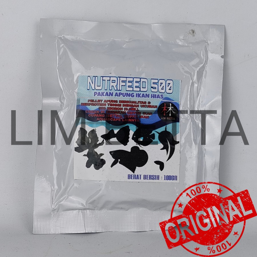 Pelet Nutrifeed 100gr / Pelet Cupang / Pelet Ikan Hias