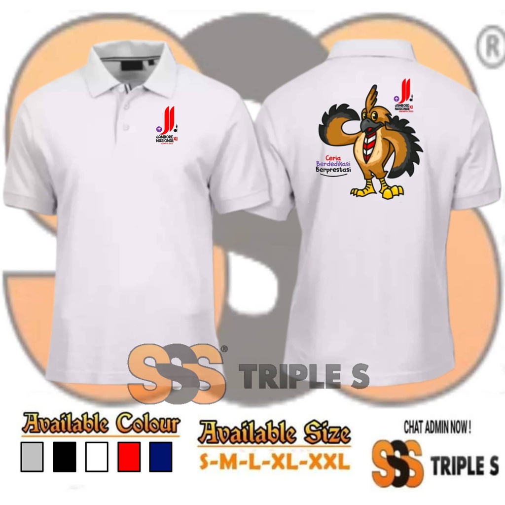 POLO SHIRT JAMNAS 2022 JAMBORE NASIONAL INDONESIA XI JAKARTA KAOS KERAH