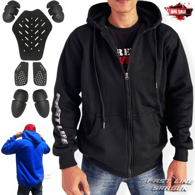 Sweater Hoodie Protector Bikers Terbaru Cotton Fleece Jaket Sunmory Pria / Wanita