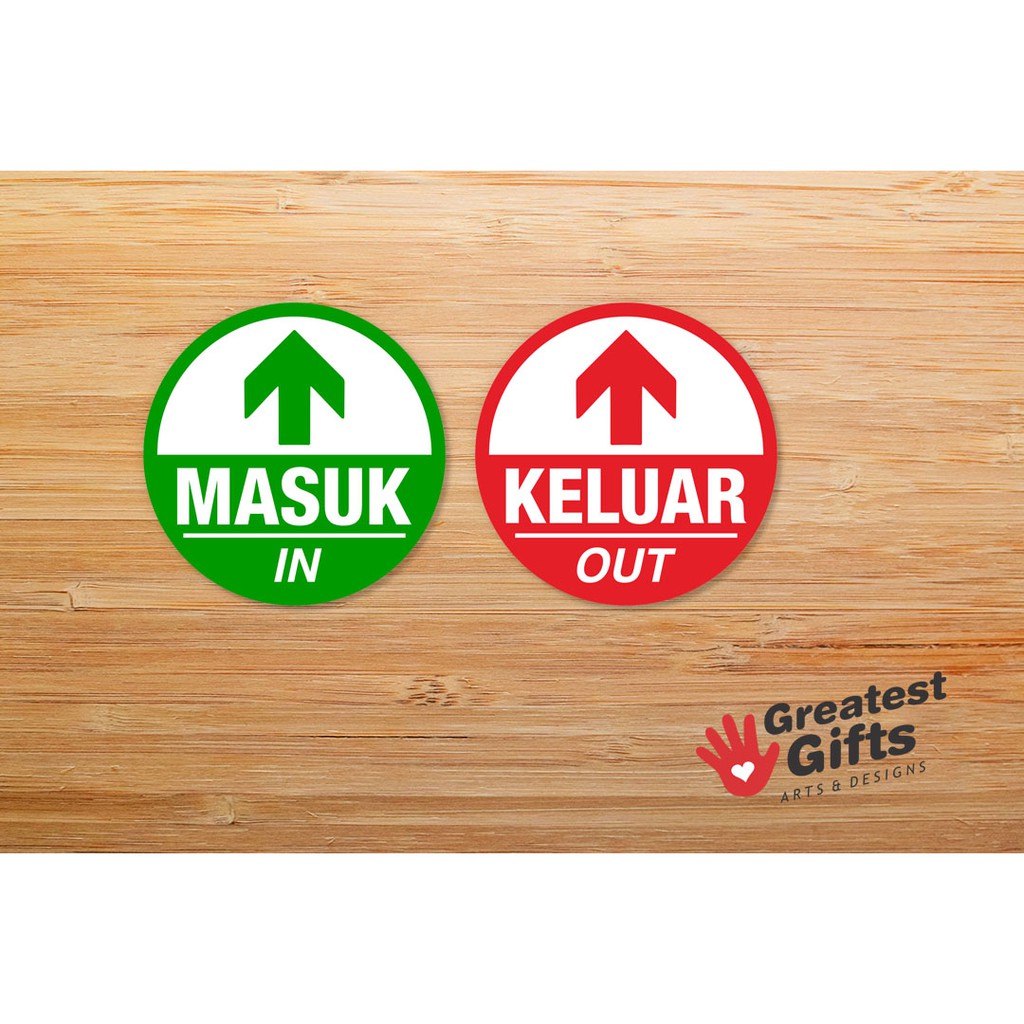 

Label Sticker Panah Petunjuk Arah Jalan BUNDAR Tanda Keluar Masuk