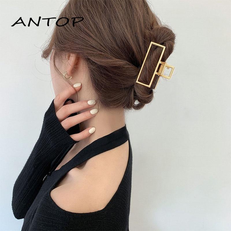 Jepit Rambut Bahan Metal Tekstur Simple Untuk Wanita