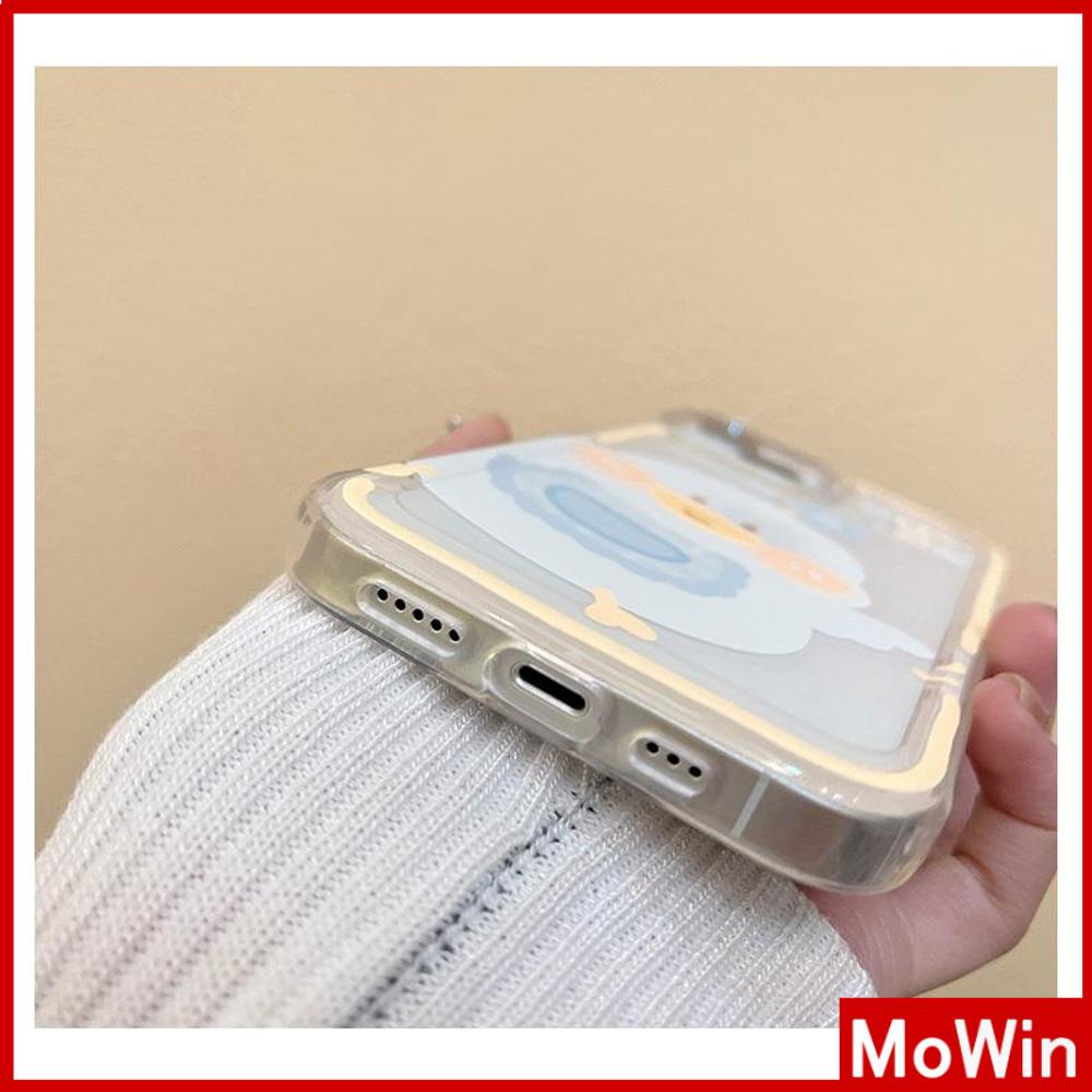 iPhone Case Clear Case Soft Thick TPU Shockproof HD Super Transparent Protection Camera Plating Button Duck Cute For iPhone 13 Pro Max iPhone 12 Pro Max iPhone 11 iPhone 7Plus