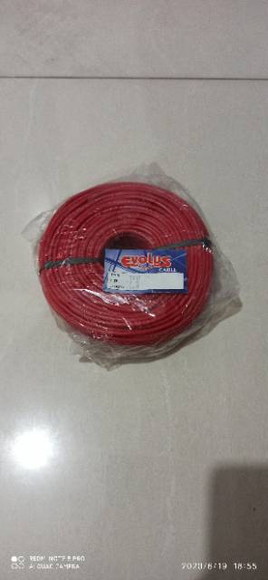 KABEL LISTRIK SERABUT TUNGGAL NYAF 1x2,5 - 50 meter EVOLUS (hitam/merah/kuning/biru/hijau)