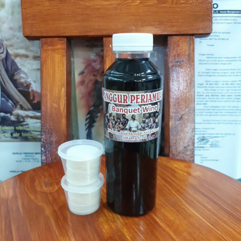 

anggur & roti perjamuan kudus(250ml/40pcs)