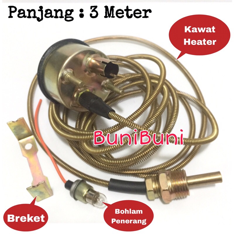 Ampere Temperatur / Ampere Panas / Meter Pengukur Suhu Air Untuk Mobil &amp; Mesin Universal