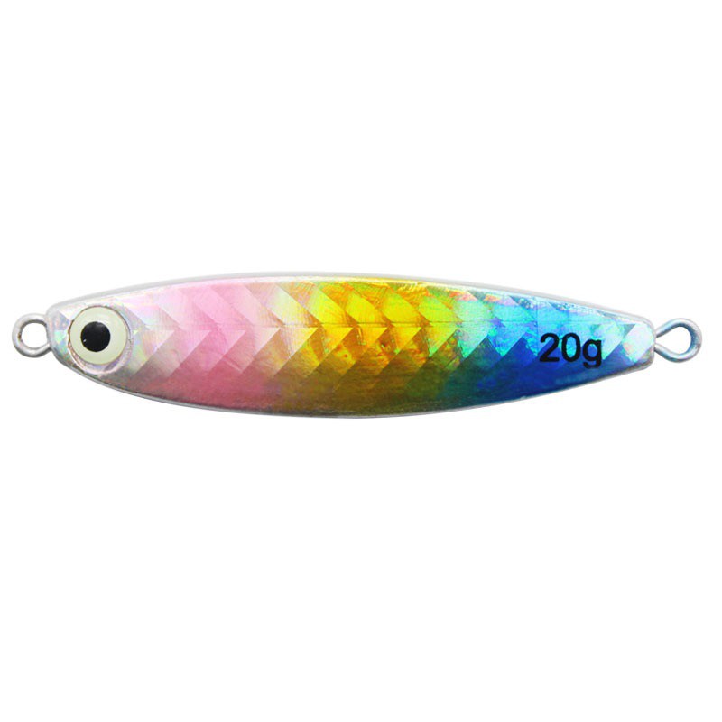 SYFishing 1Pcs New Luminous Laser Metal Jig Spoon Umpan Pancing Swimbait 7g/10g/15g/20g Fishing Lure Ikan Bass Sinking Bait Jigging