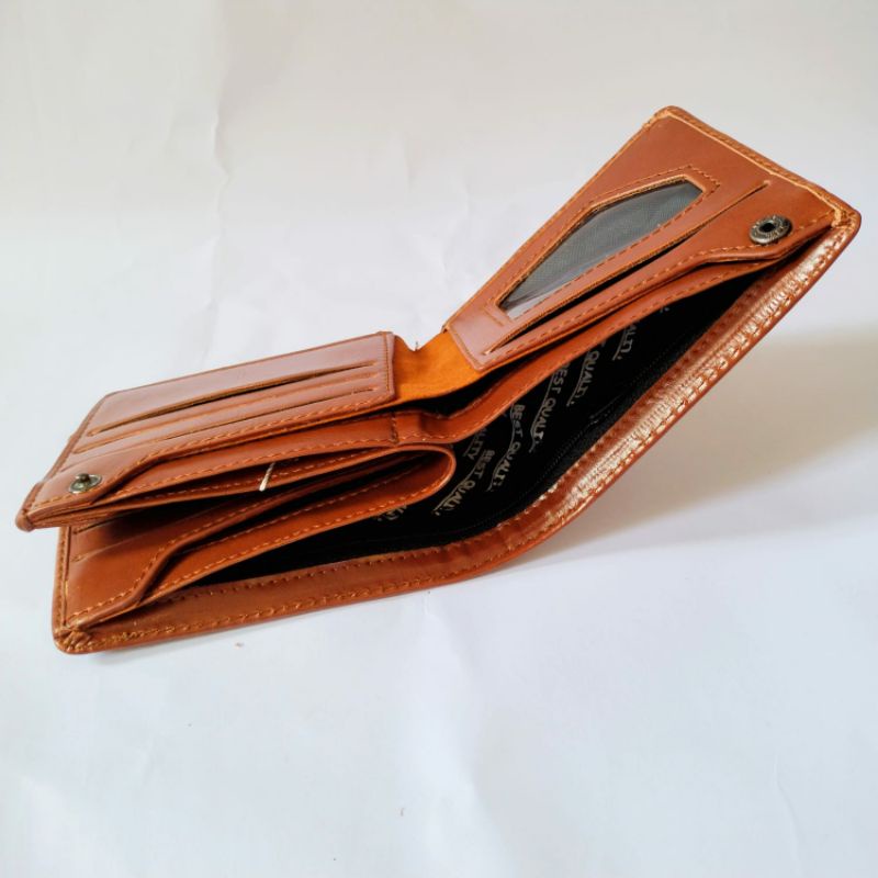 New: Dompet Kulit Pria Lipat 4 Ruang. Dompet kulit Asli pria Termurah