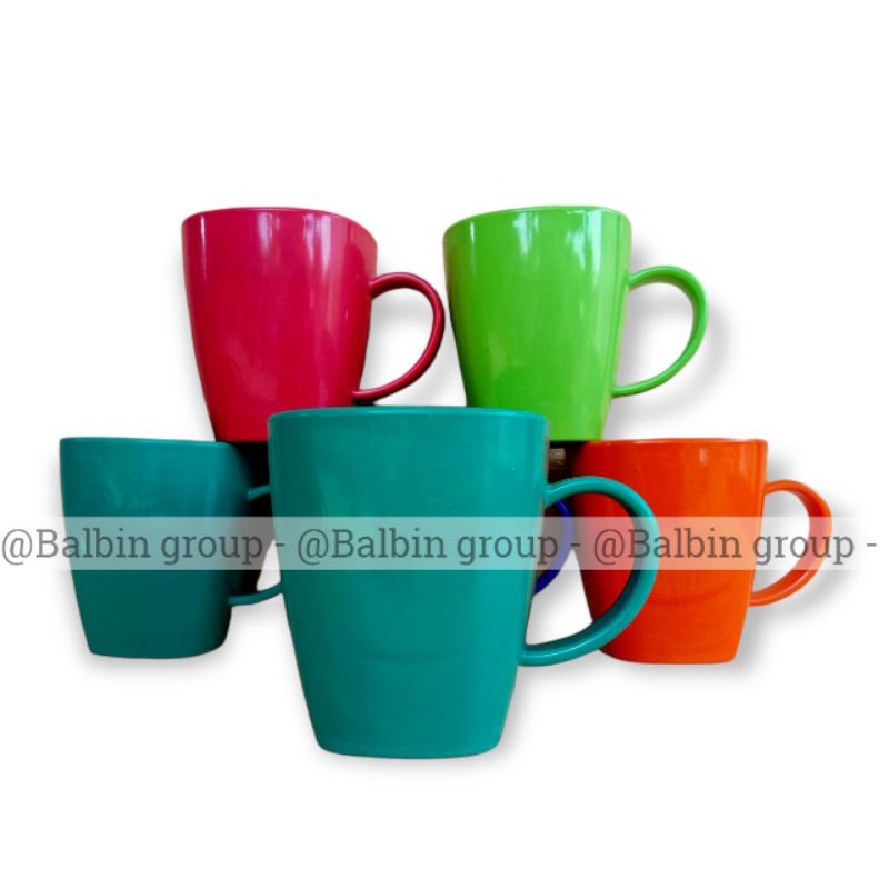 cangkir dinner-ware NO.133 / gelas mika semi melamin / cangkir warna  / mug gelas cangkir 240.ml / cangkir kopi / cangkir teh / cangkir &amp; gelas kuliner / gelas cangkir warna random