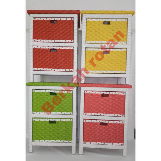 Lemari Laci 2 rotan sintetis