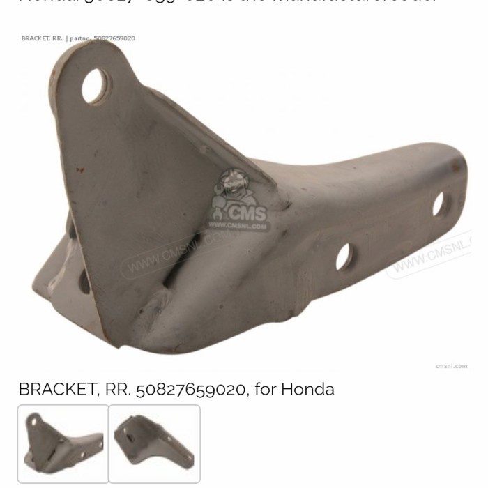 Bracket Rear / Breket Mounting Engine Belakang Civic Deluxe 77 78 79