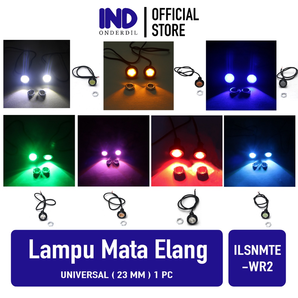 Lampu Sein-Sen-Dll Mata Elang-Eagle Eye 23 mm-23 mm Super Bright-Terang Diam Motor-Mobil  1 Pc