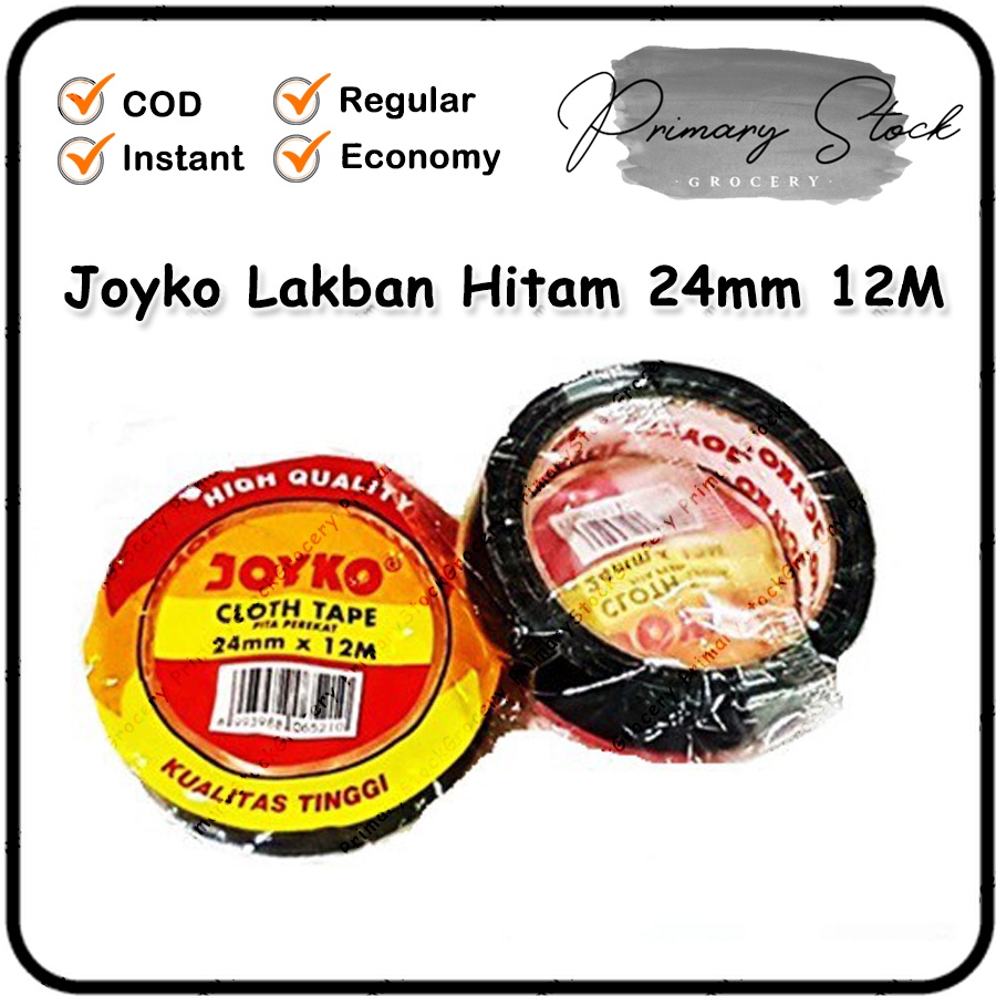 

Lakban Kain Hitam 1 inch Solatip Cloth Tape 1/2 cm Isolasi Jilid Selotip Joyko 1inch