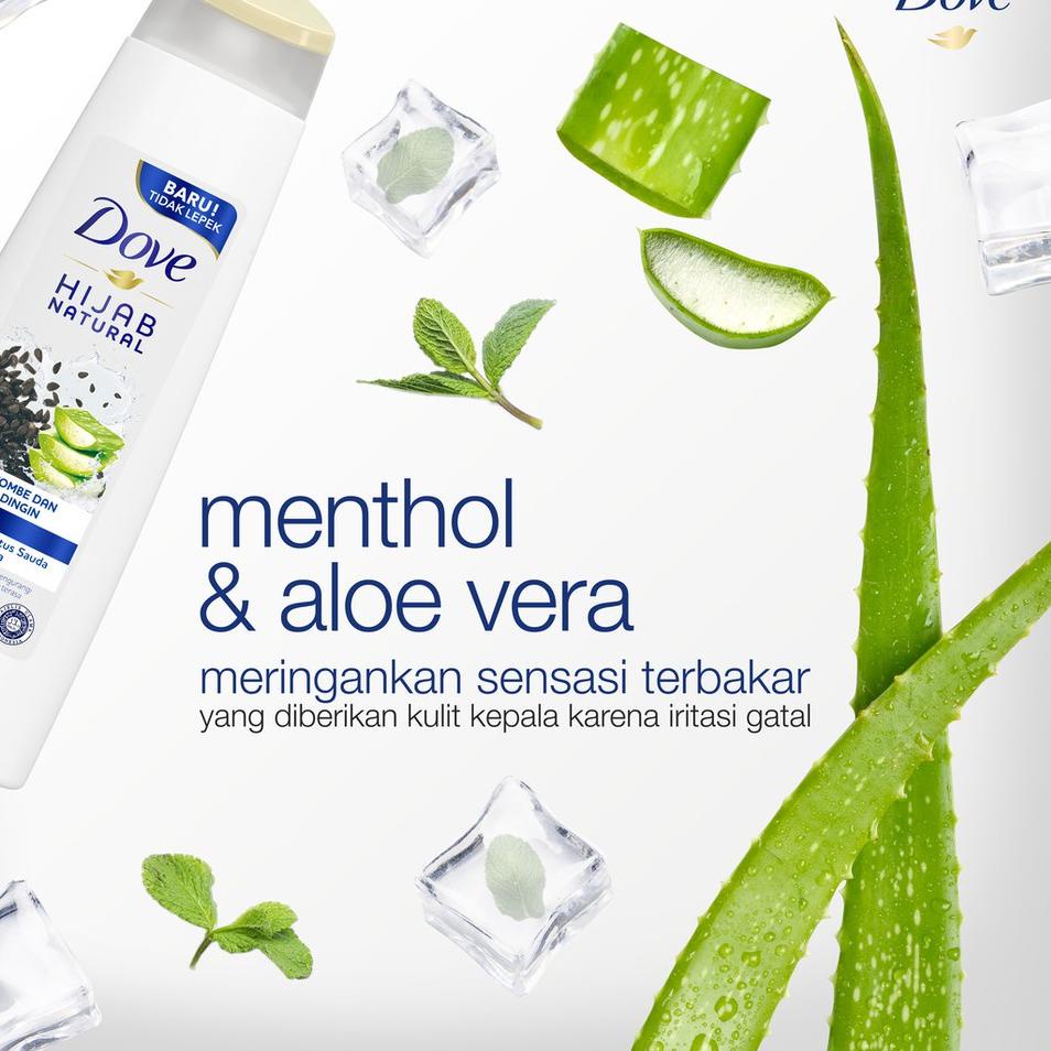 ✴ Dove Shampoo Anti Ketombe Dan Gatal Menthol Habbatussauda & Aloe Vera 135Ml ◄