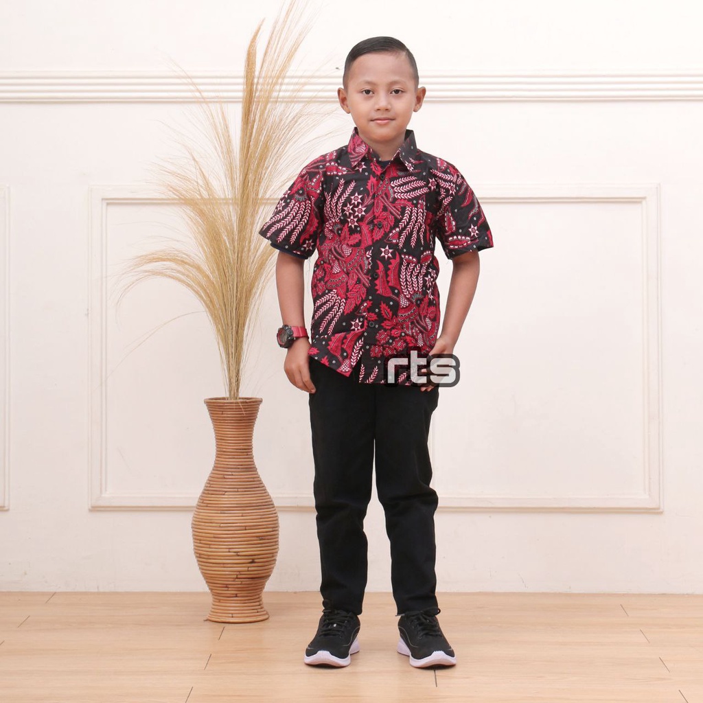 BISA DIBELI TERPISAH BATIK COUPLE FAMILY MOTIF MANGGAR MERAH