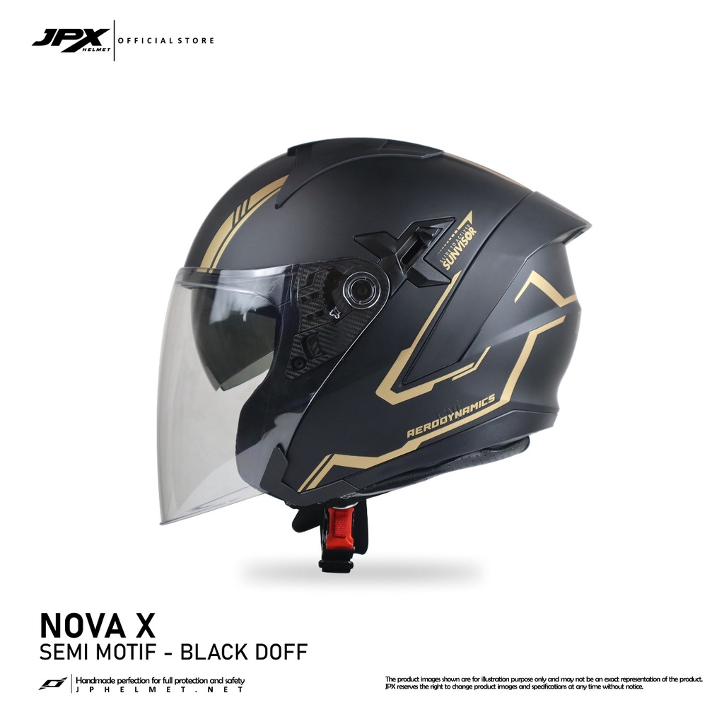 Jual Helm JPX Half Face NovaX SemiMotif Shopee Indonesia