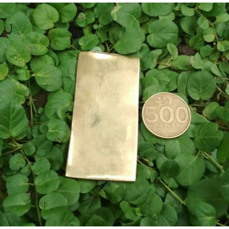 Lempeng Emas Batang Bahan Kuningan Polos