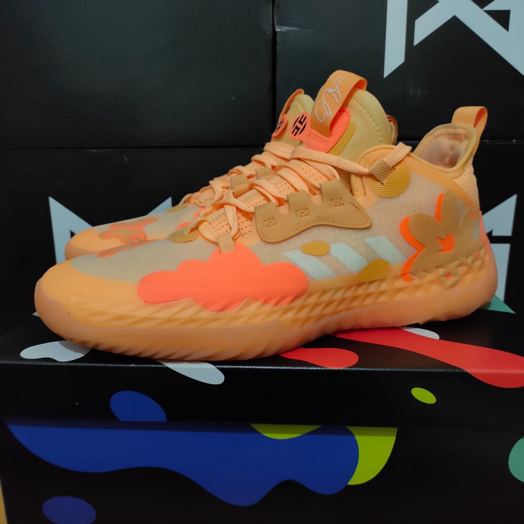 Preloved Sepatu Basket Adidas Harden Vol 5 Futurenatural 'Acid Orange' Original H68686