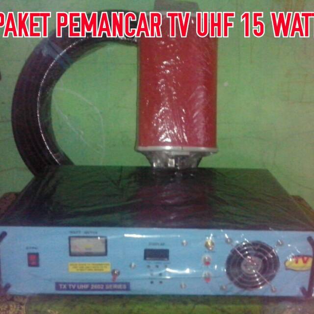 PAKET PEMANCAR TRANSMITTER TV UHF PLL BROADCAST 15 WATT SOLID STATE