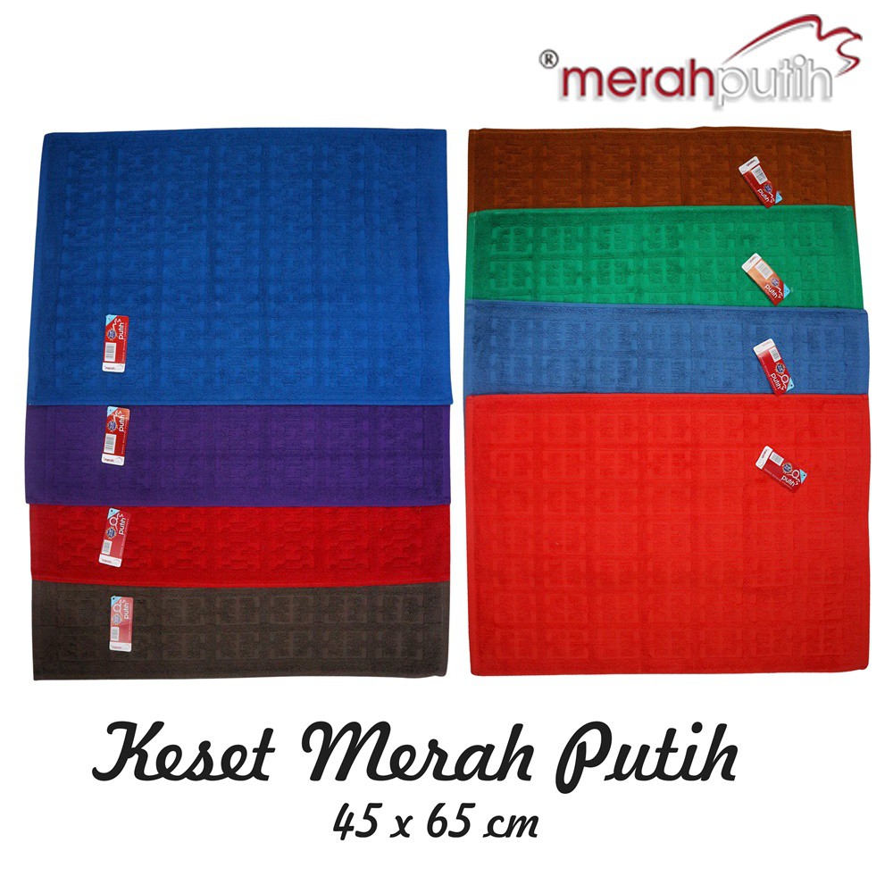 Keset handuk Merah Putih motif 45 x 65 cm