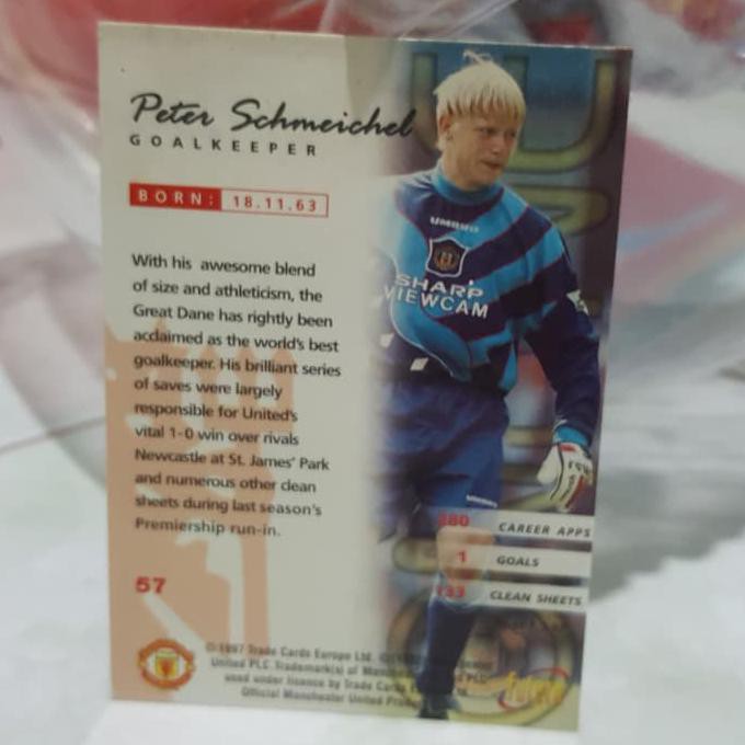 Produk Berkualitas Kartu Bola Manchester United Peter Schmeichel Futera