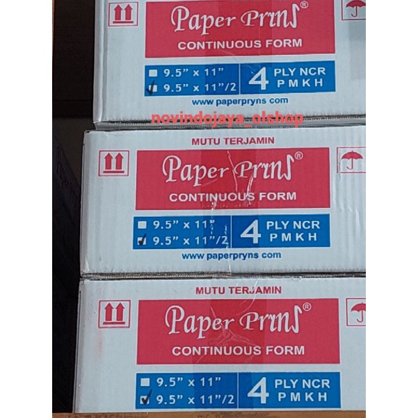

lkjj Continuous Form 4 ply PAPERYNS 9.5 X 11 - Kertas Komputer Murah