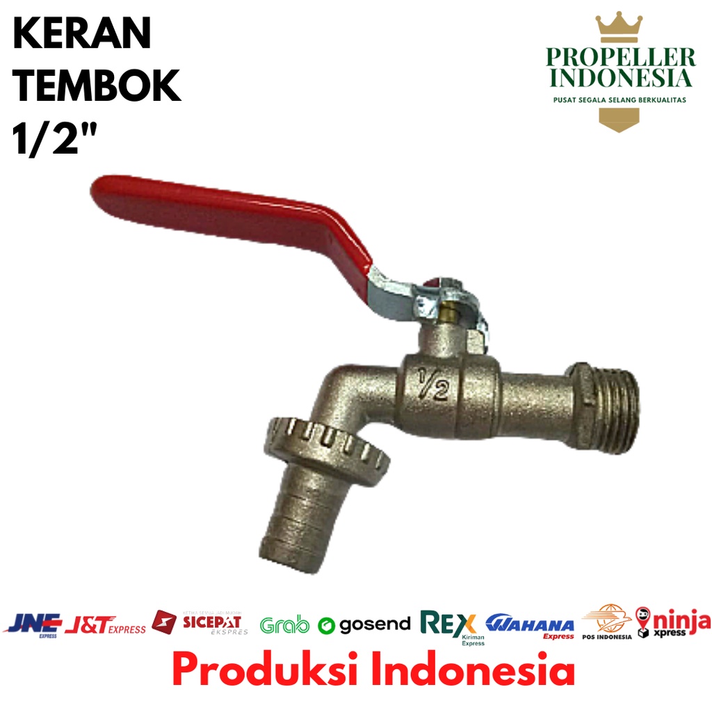 Keran Tembok Fleksibel 1/2Inch Keran Air Kran Air Drat Taman