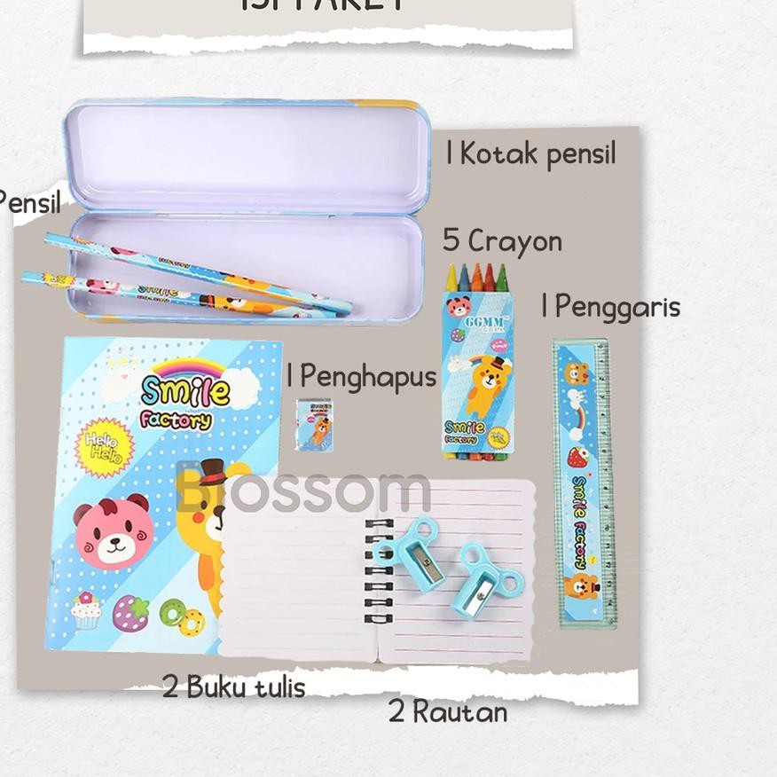 Tas Sekolah Korea Yang Lengkap Dengan Pena Pensil Penghapus Kotak Pensil Dan Alat Mewarnai Arhvglzl21yaim Tanda Seru