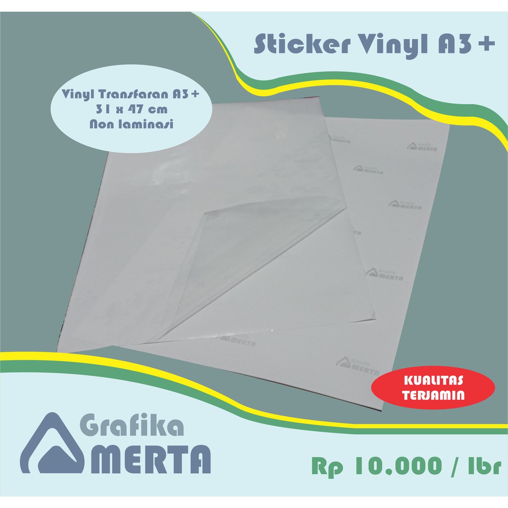 

Cetak Digital Print Vinyl Transfaran A3 Plus Tanpa Laminasi