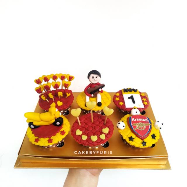 

CUPCAKE Custom - Tema Arsenal (isi 6pcs)