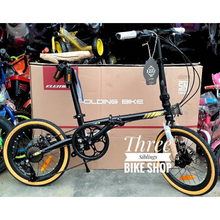 SEPEDA LIPAT ELEMENT TROY 8 SPEED NEW 2022 16 INCH WARNA BLACK