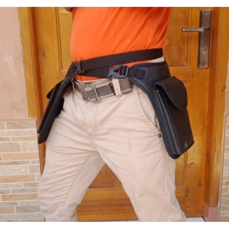 Tas FBI GADGET  semi kulit kiri kanan tersembunyi anti maling