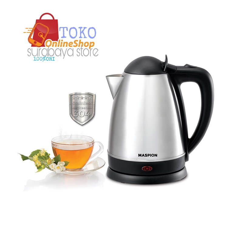 elektrik kettle teko listrik MASPION 1,8 liter MEK 1801 SS stainless steel