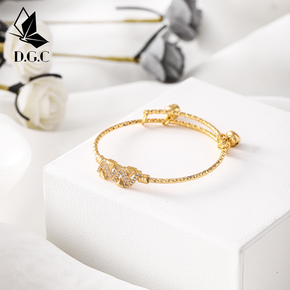 COD ❣️ Gelang Titanium Anak Emas Korea Style Anti Karat Rantai Lapis Aksesoris Cewek Perempuan Perhiasan D535