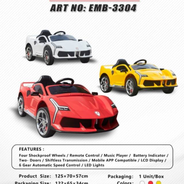 Mobil aki anak Exotic Toys Sedan Sport EMB-3304