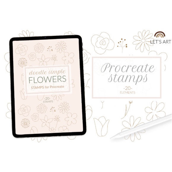 Procreate Brush - Flowers &amp; Cactus Procreate Stamps