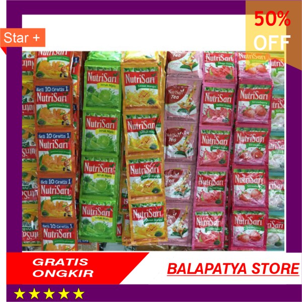 

TERMURAH NUTRISARI bubuk minuman jus renceng isi 10x14 gram