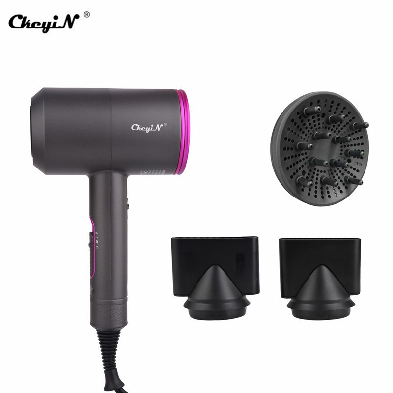

CkeyiN Pengering Rambut Angin Kuat Angin 1800W Pengering Rambut Blow Cepat dengan Suhu Dingin