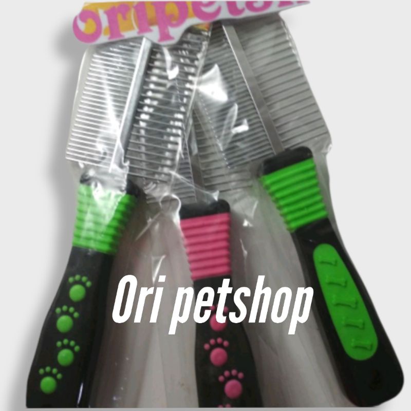 Sisir Grooming Chiro Doubel-Anjing/Kucing