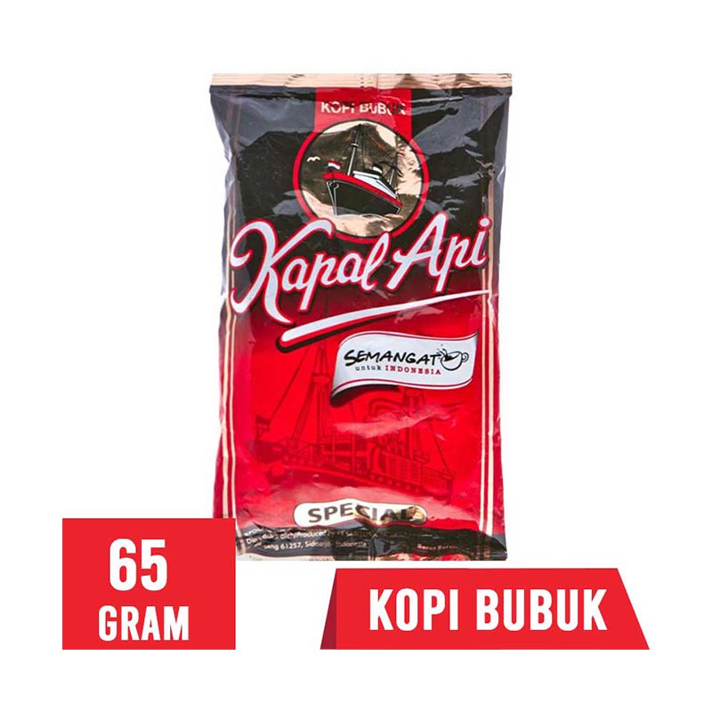 

KOPI KAPAL API SPECIAL / KOPI BUBUK INSTANT KAPAL API SPECIAL / 65G X10'SACHET