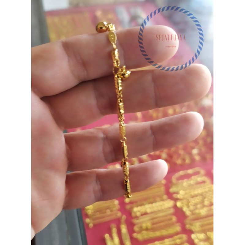 Gelang padi bambu emas kadar 375