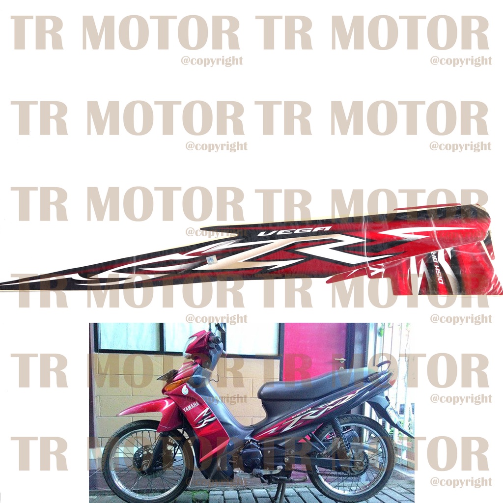 Stiker Motor Vega ZR 2009 Sticker Striping Lis Full Set Motor