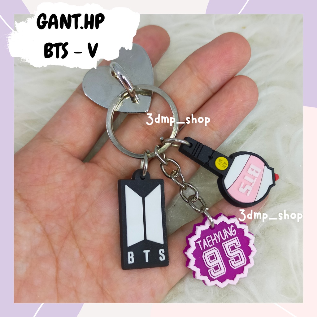 Gantungan Kunci Keychain BTS Ganci strap hp buckle hook holder jungkook taehyung jimin suga jhope rapmonster jin seokjin