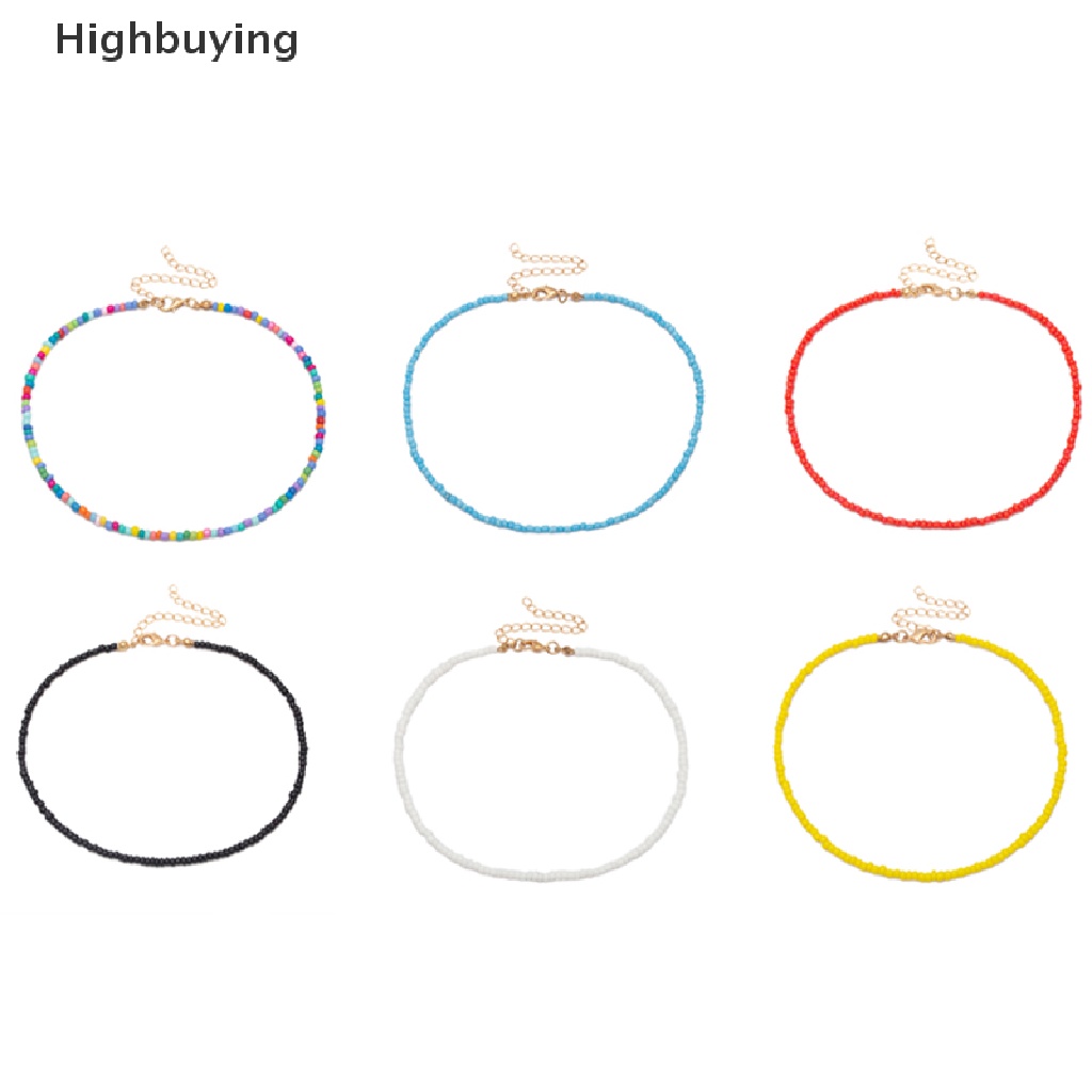 Hbid Kalung Choker Rantai Manik Warna Warni Gaya Boho Untuk Wanita