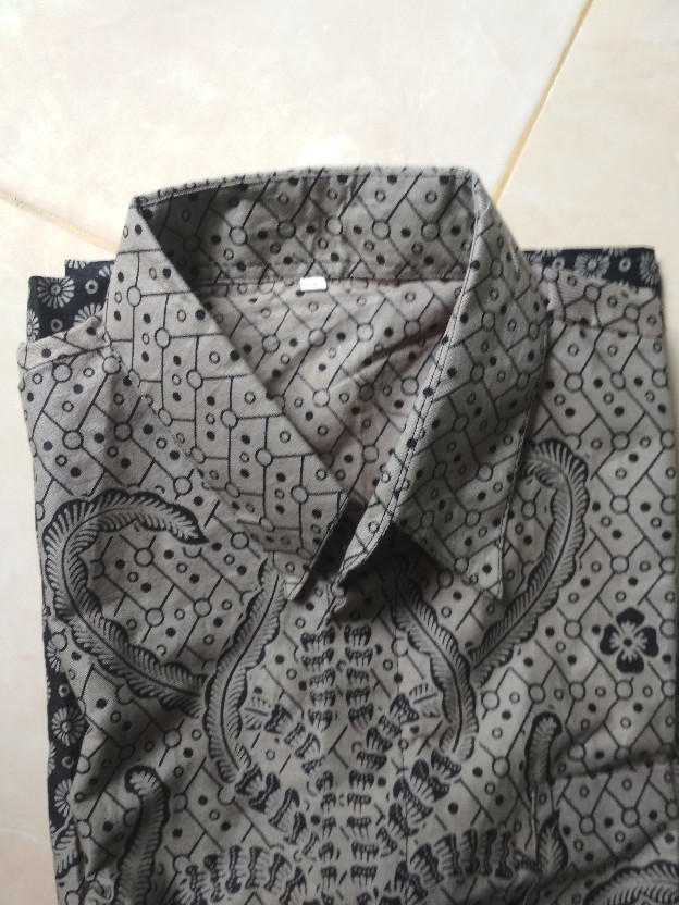 Batik Couple Keluarga ~ Sania Ruffle Ori Ndoro Jowi Dnt Motif Sogan Abu 001