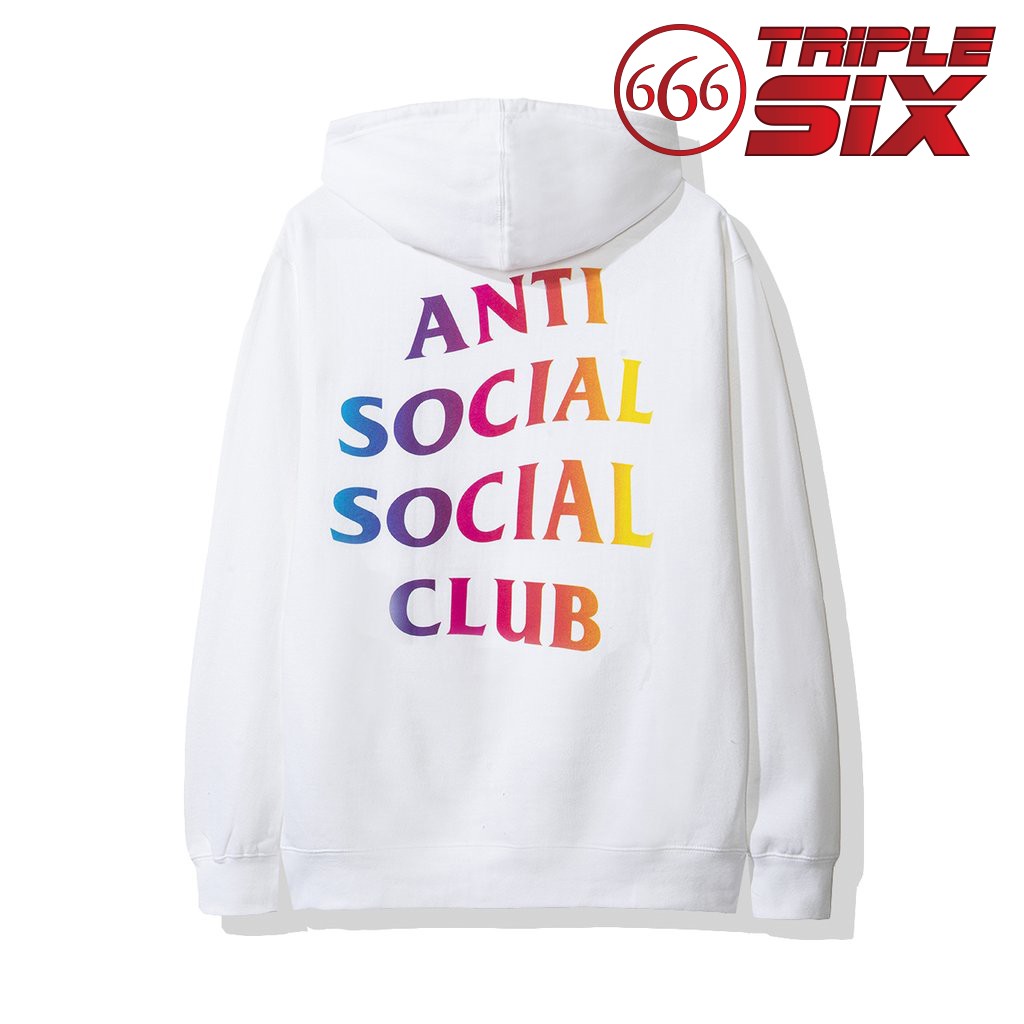 Jaket Hoodie Jumper Anti Social Social Club More Hate More Love White