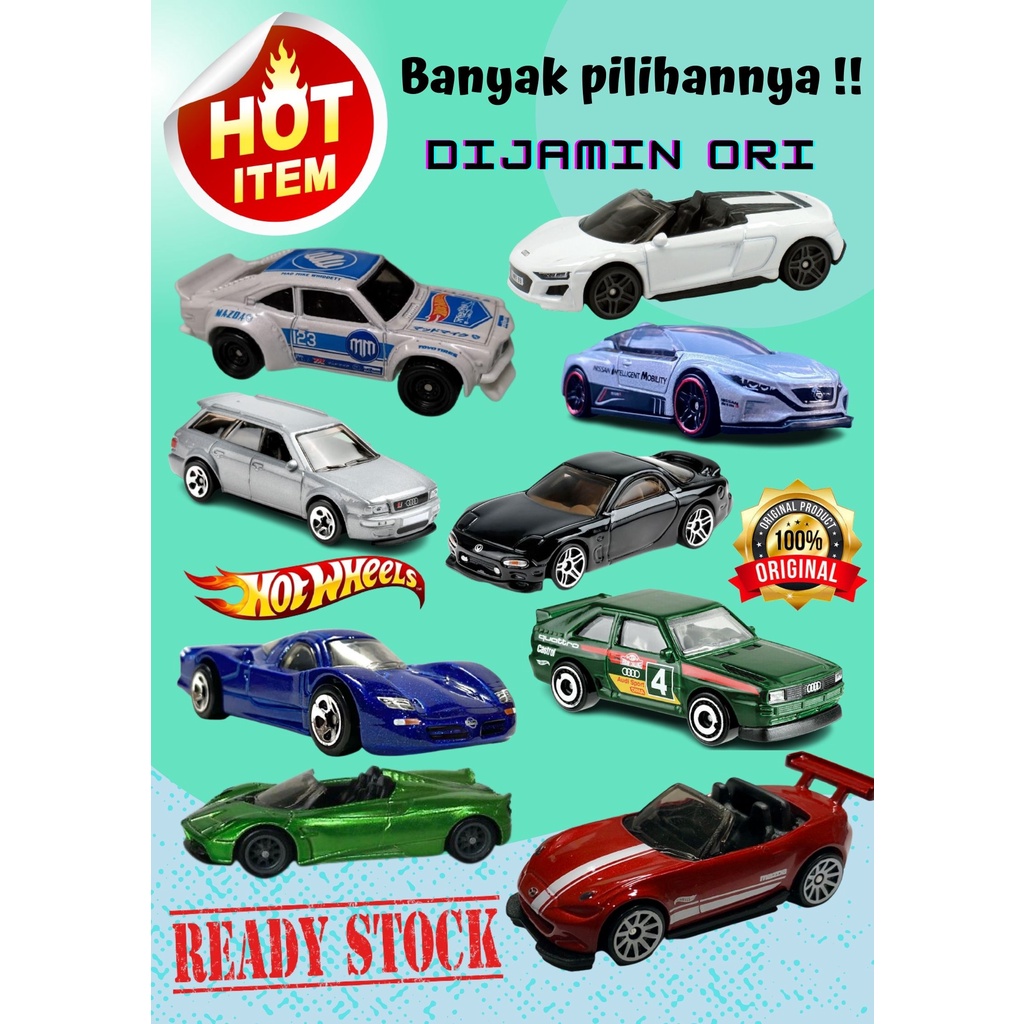 Hot Wheels Real Car Model Sport Bebas Pilih Varian Hot Item Murah Original Aston Audi Nissan Jaguar Mazda Tesla Lamborghini